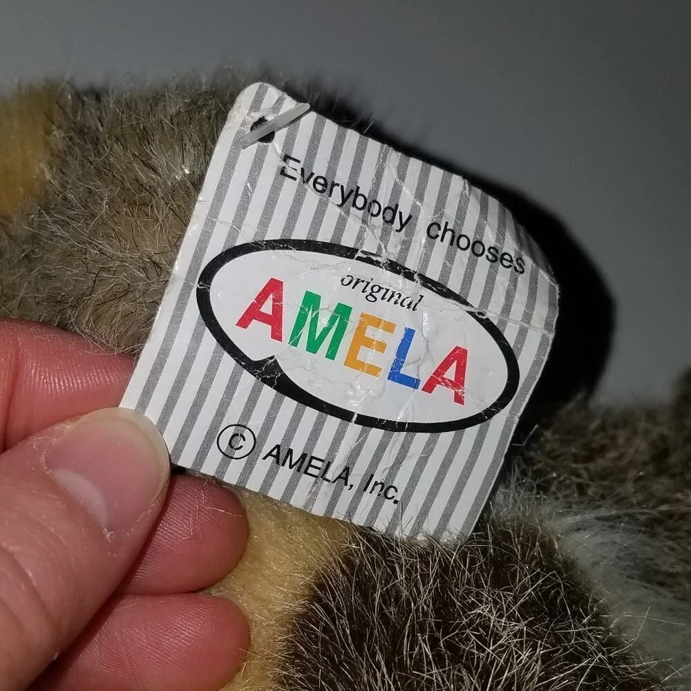 VTG Amela Dog Plush Stuffed Animal Toy Brown Tan White 5